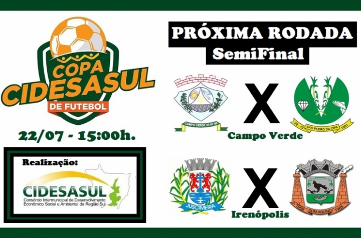 Semifinal da 1 Copa Cidesasul acontece neste domingo (22)