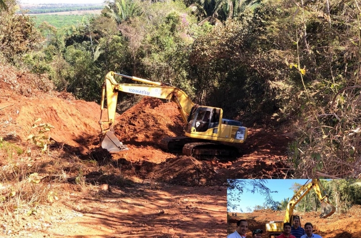 PC Escavadeira no Cinturo Verde em Dom Aquino | Foto: 